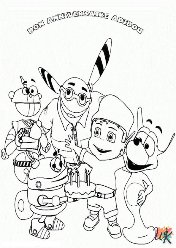 free printable Adiboo coloring pages for adults