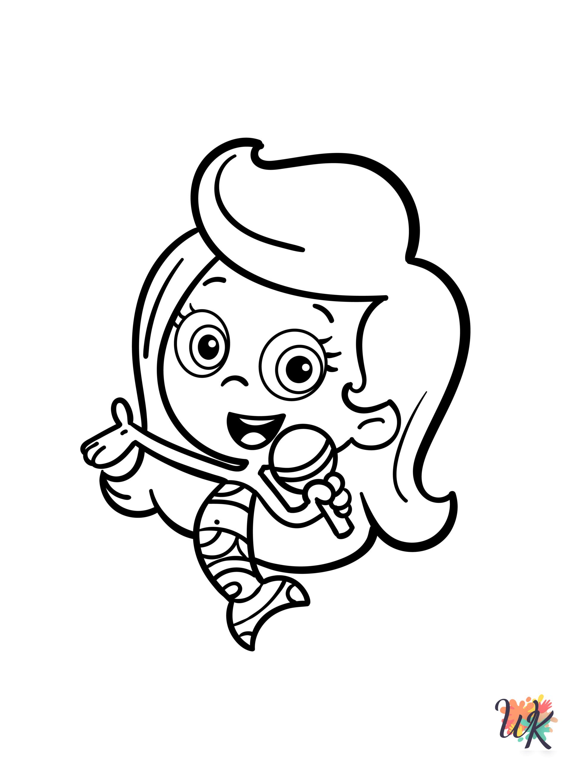Bubble Guppies themed coloring pages