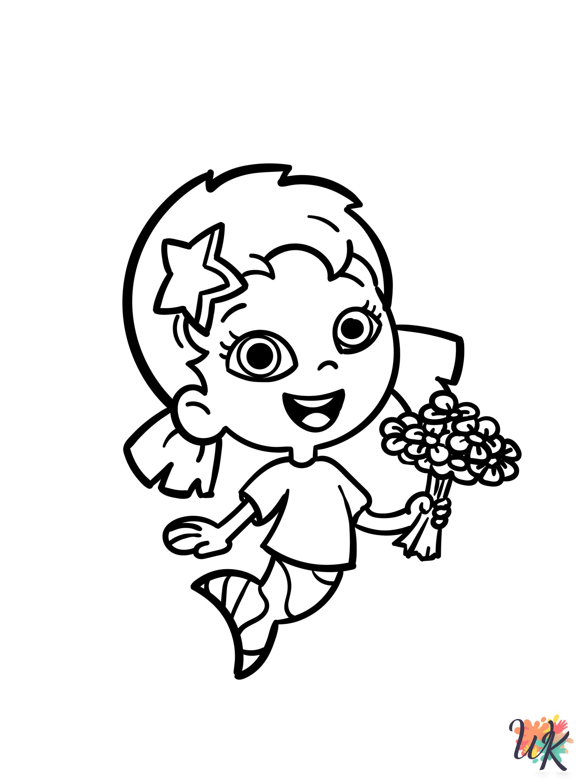 grinch cute Bubble Guppies coloring pages