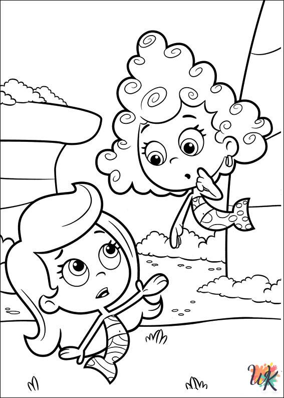 printable Bubble Guppies coloring pages for adults