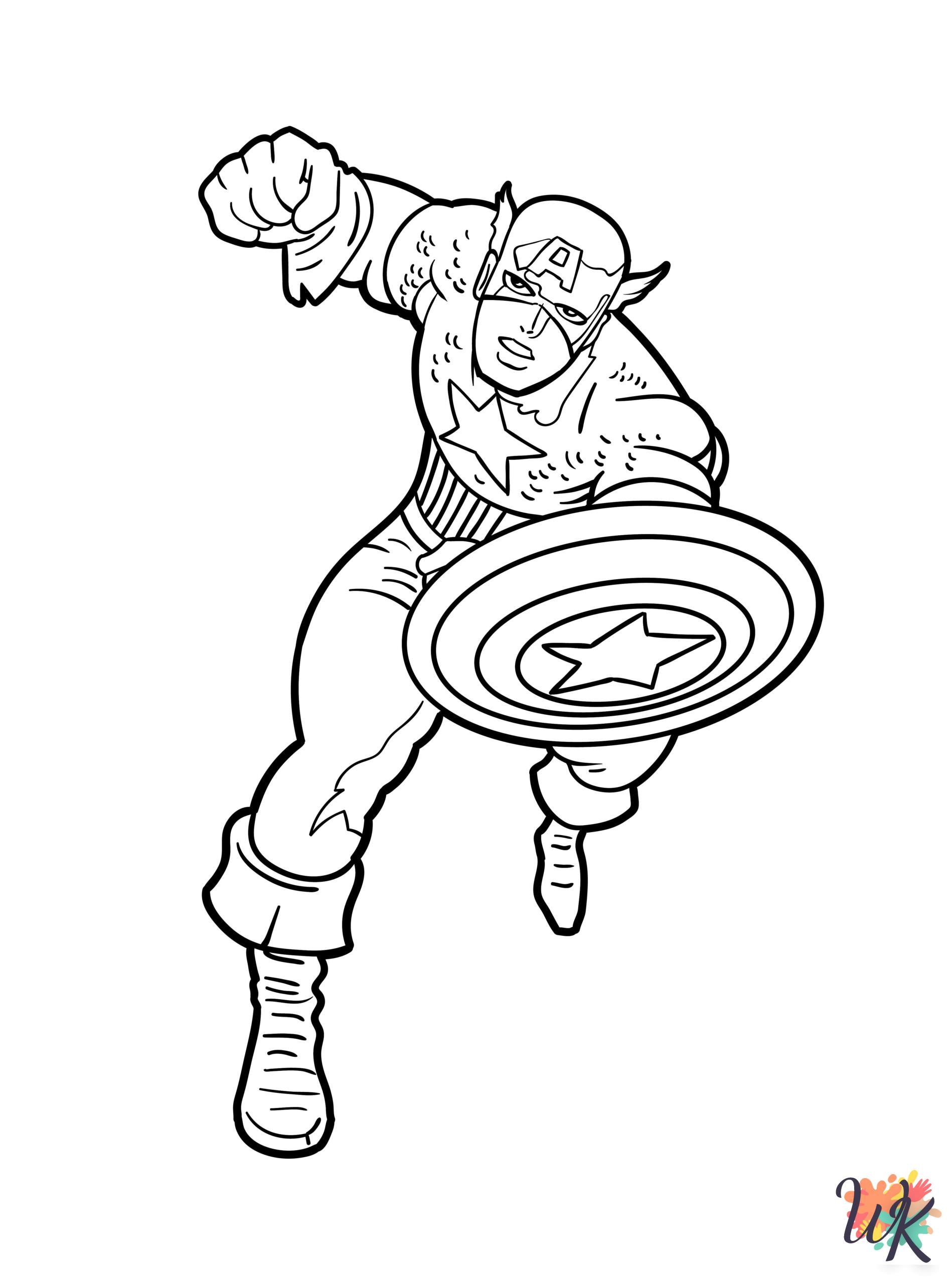 Captain America coloring pages for adults