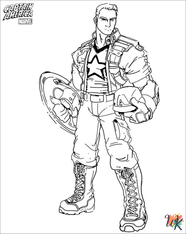 coloring pages printable Captain America