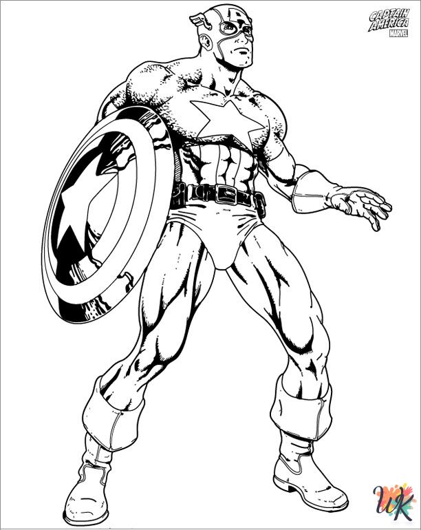 Captain America ornament coloring pages