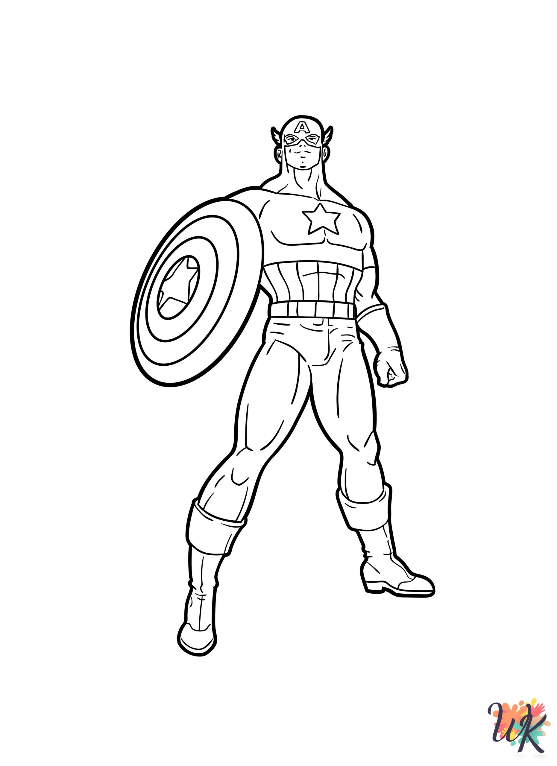 detailed Superhero coloring pages