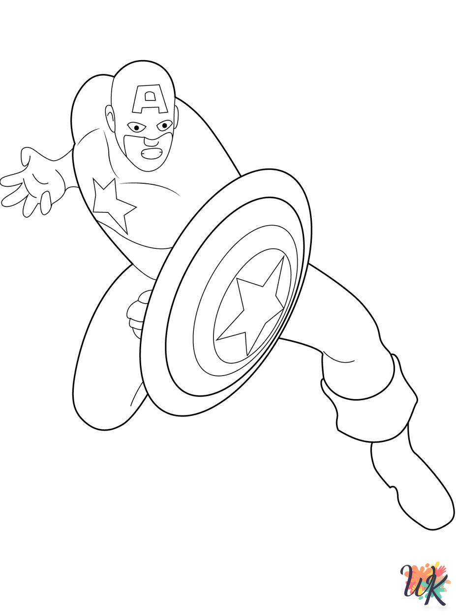 adult Captain America coloring pages