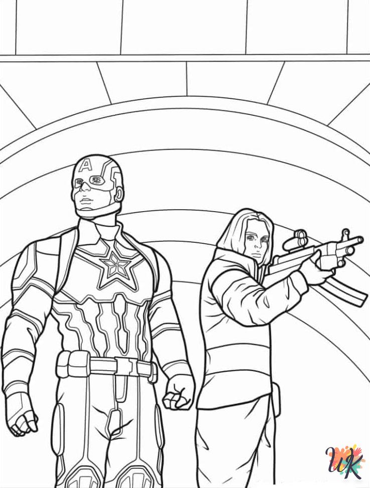 fun Captain America coloring pages
