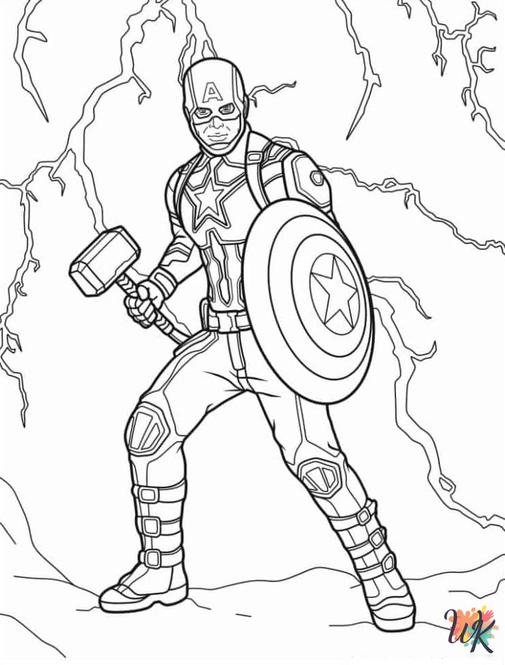 Superhero adult coloring pages