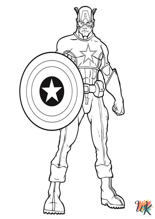 free Captain America coloring pages
