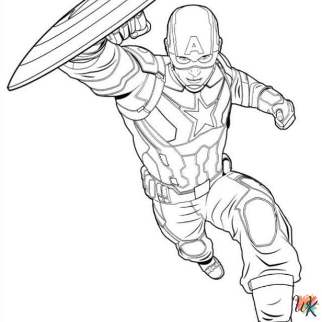 coloring pages printable Captain America