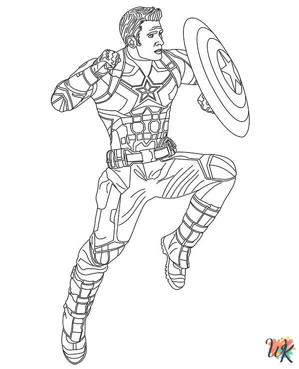 cute Captain America coloring pages