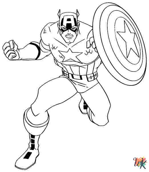 Superhero adult coloring pages