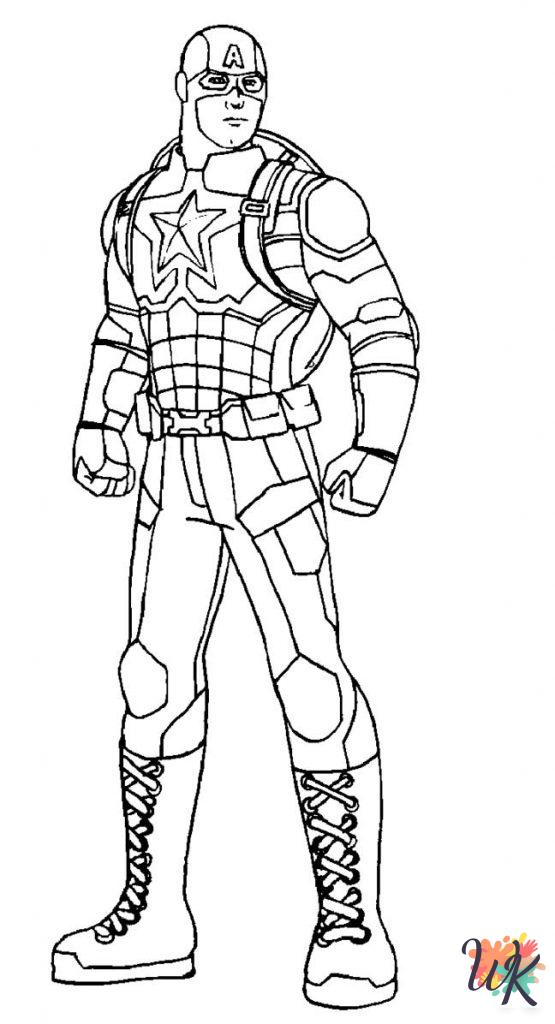 free coloring pages Captain America