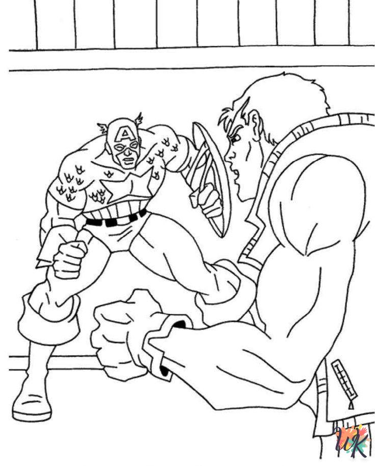 cute coloring pages Captain America