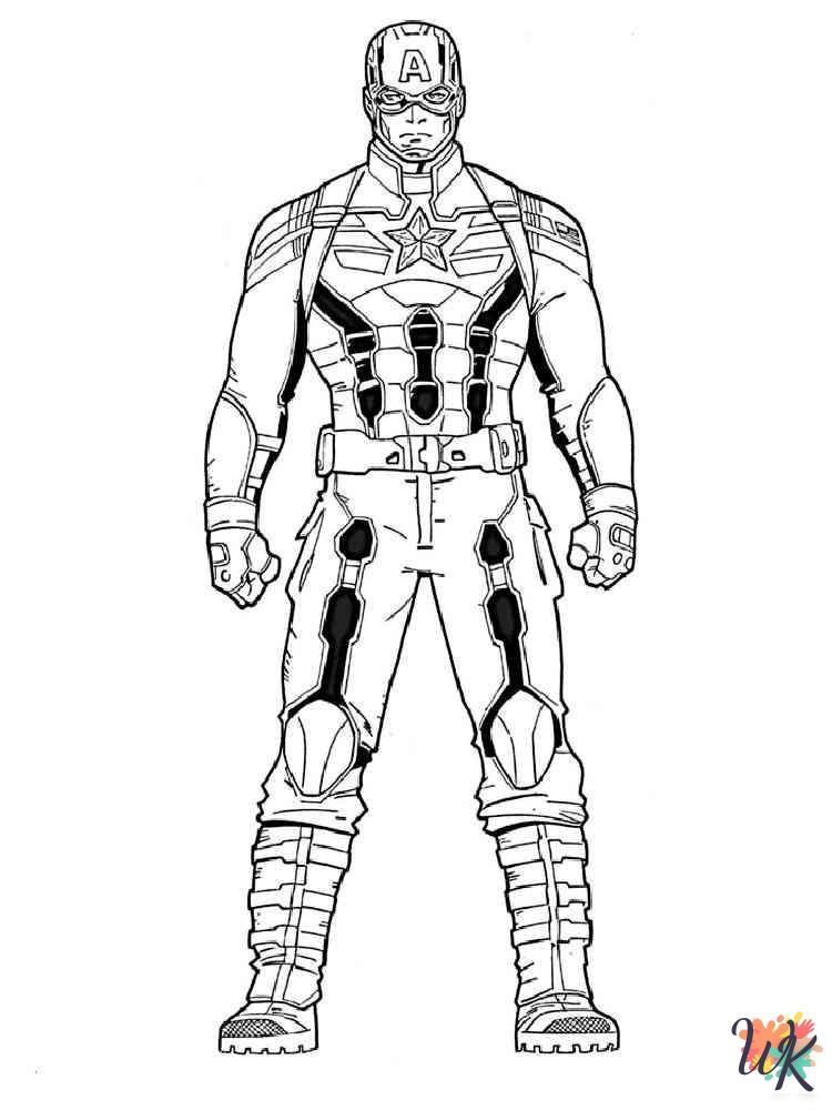 Captain America free coloring pages