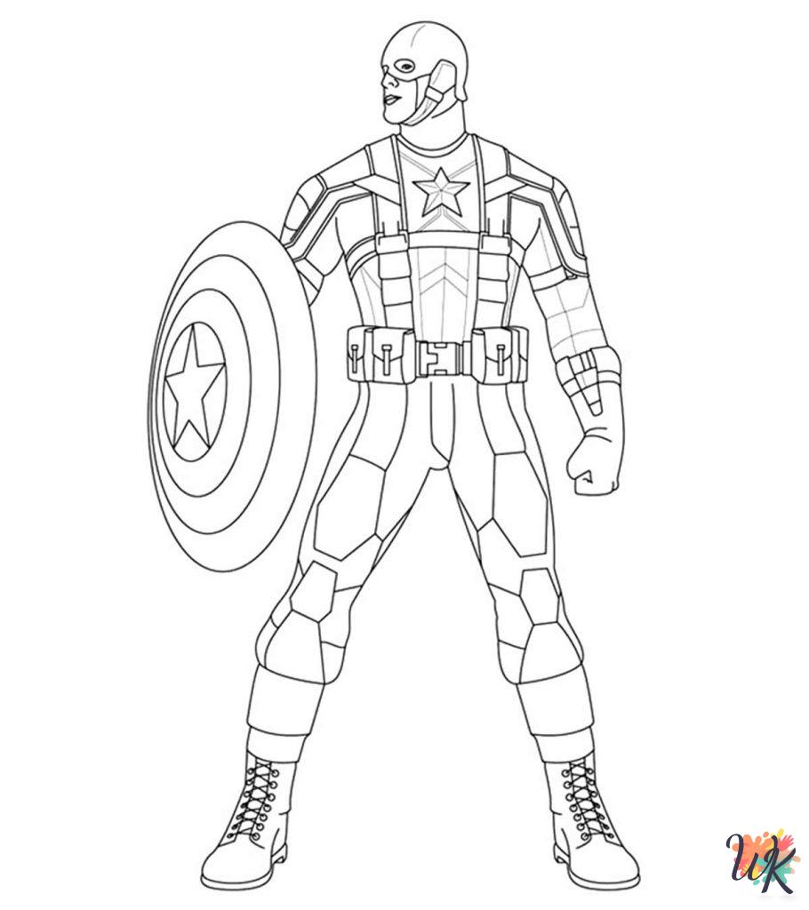 Captain America coloring pages for kids