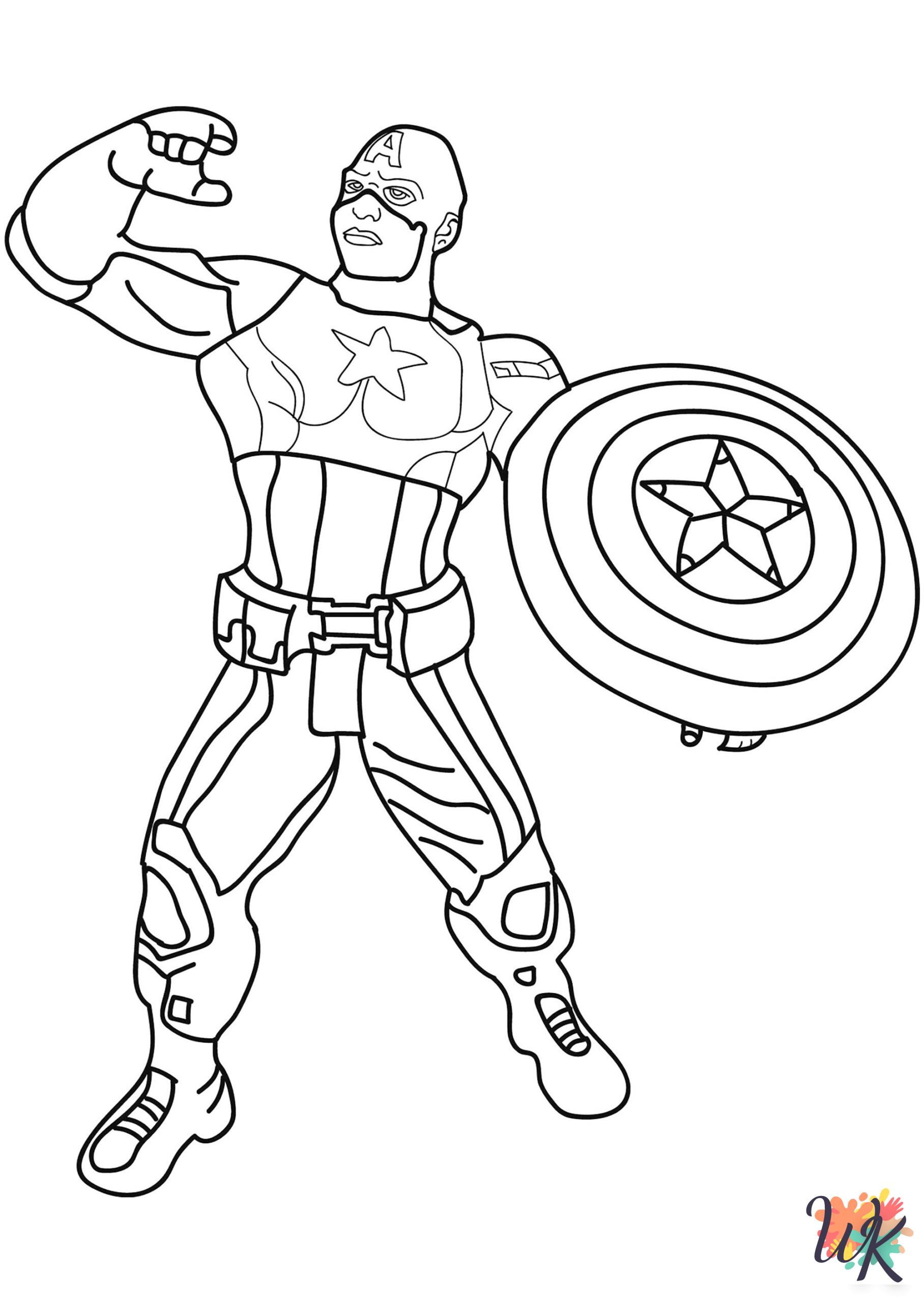 free Captain America coloring pages for kids