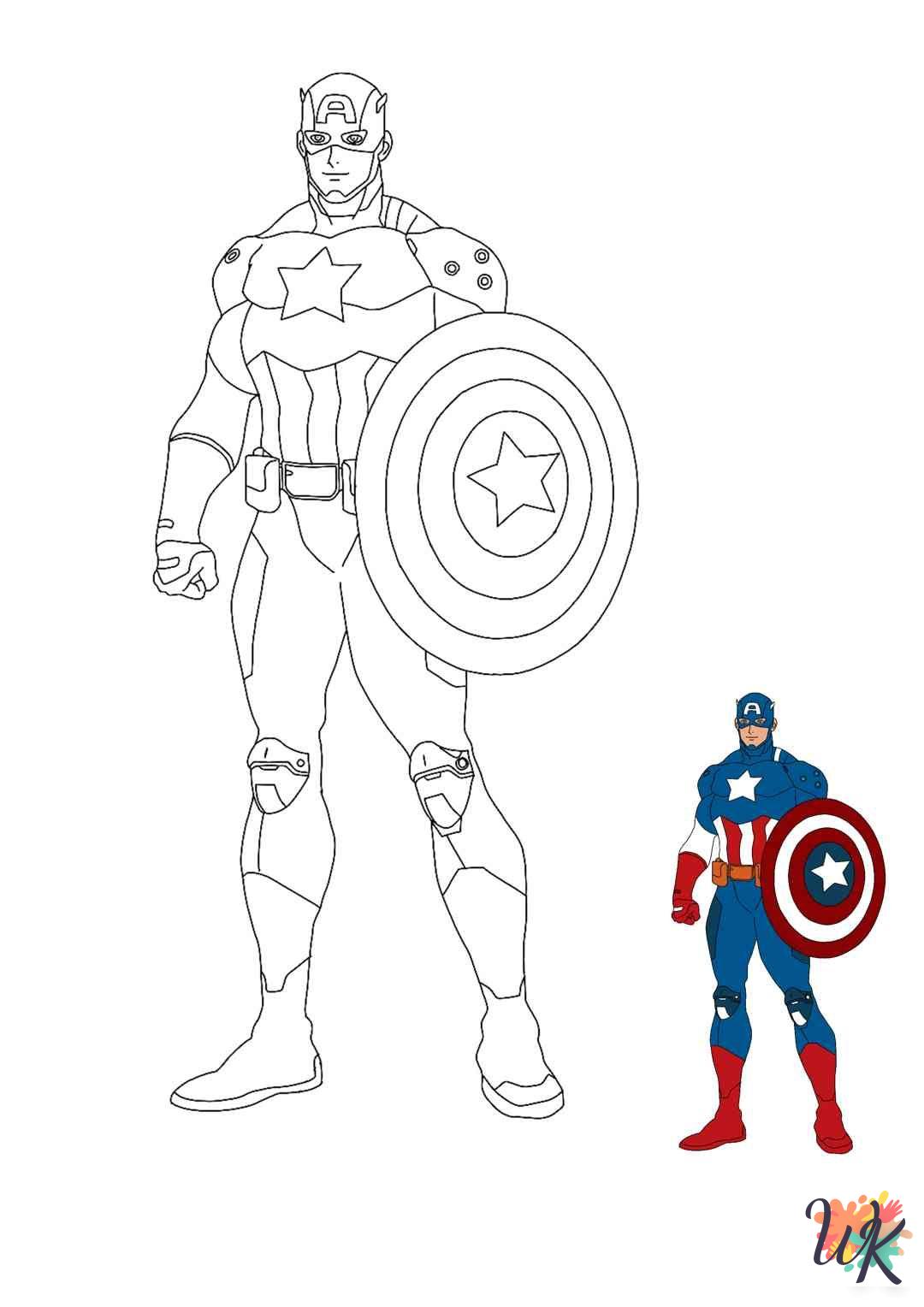 Captain America coloring pages pdf