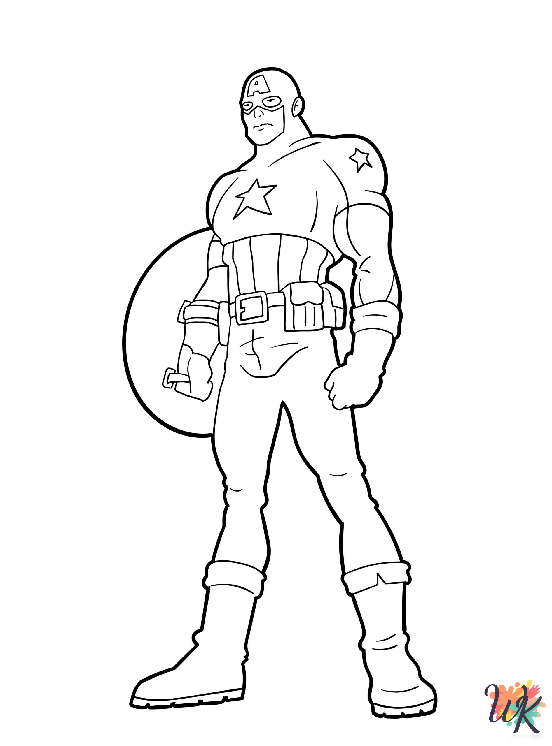 Captain America coloring pages for adults