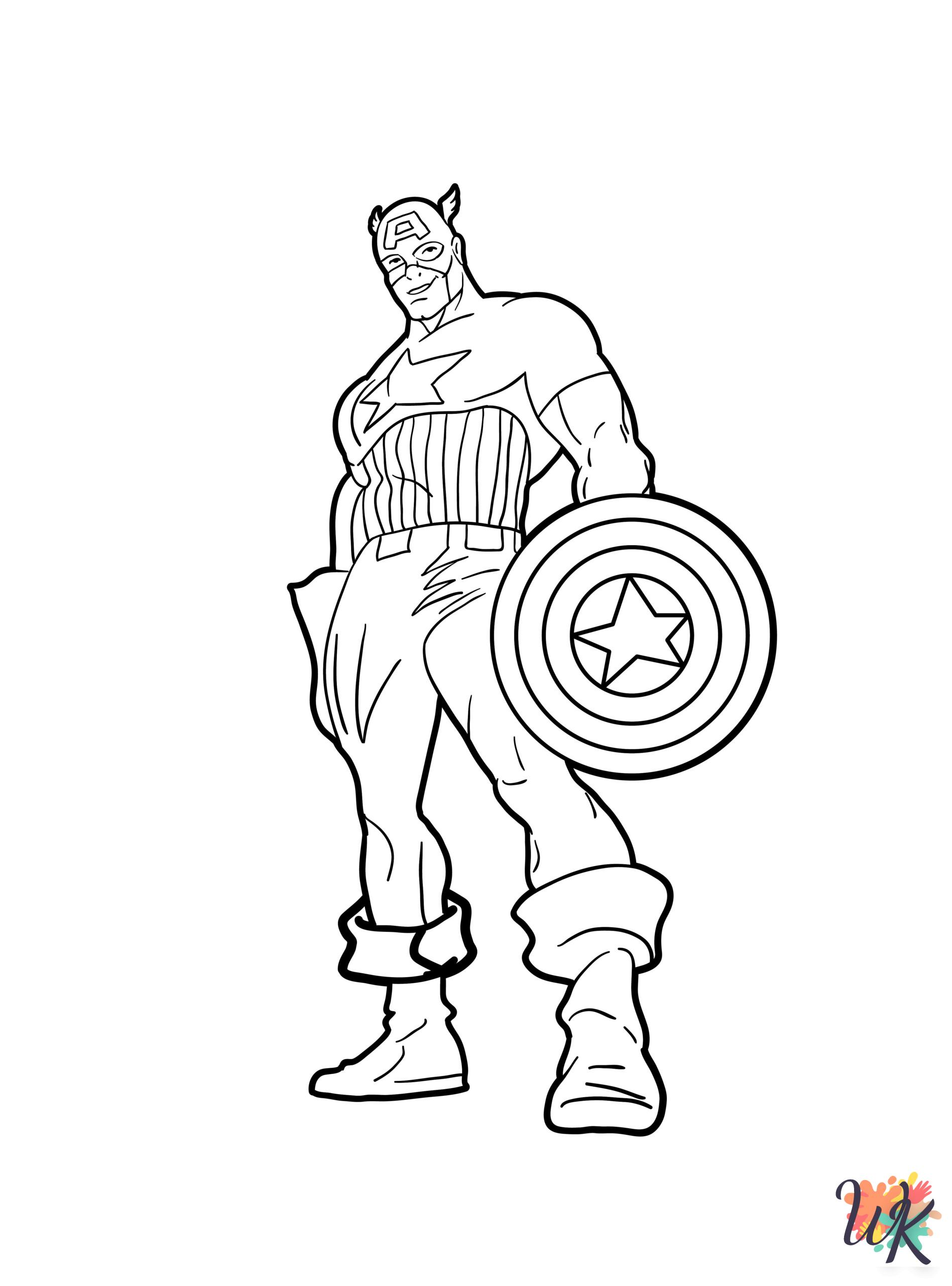 grinch Captain America coloring pages 1