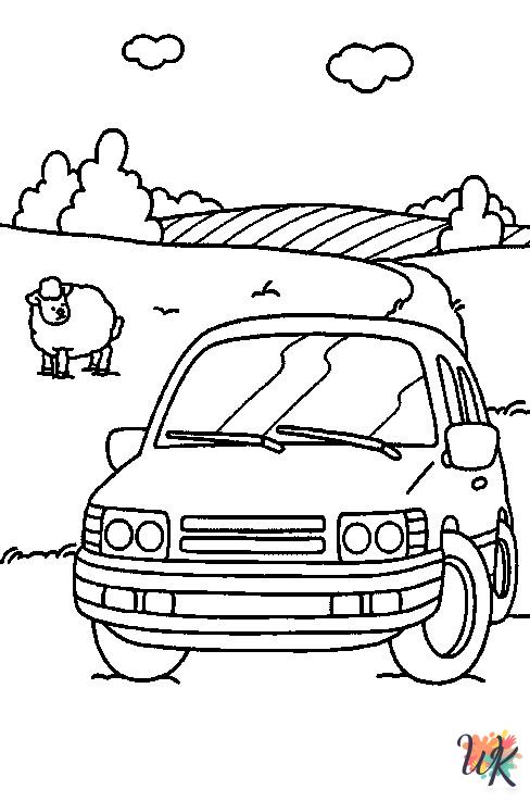 Cars decorations coloring pages