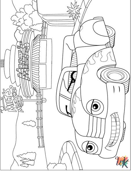 detailed Cars coloring pages for adults