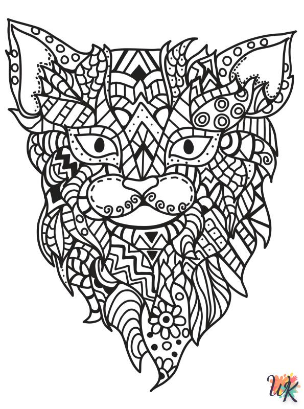 free Cats Adults coloring pages for adults