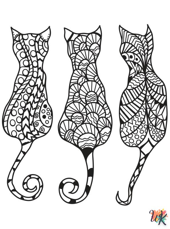 adult Cats Adults coloring pages