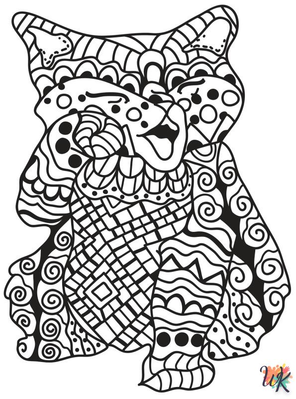 free Cats Adults coloring pages printable