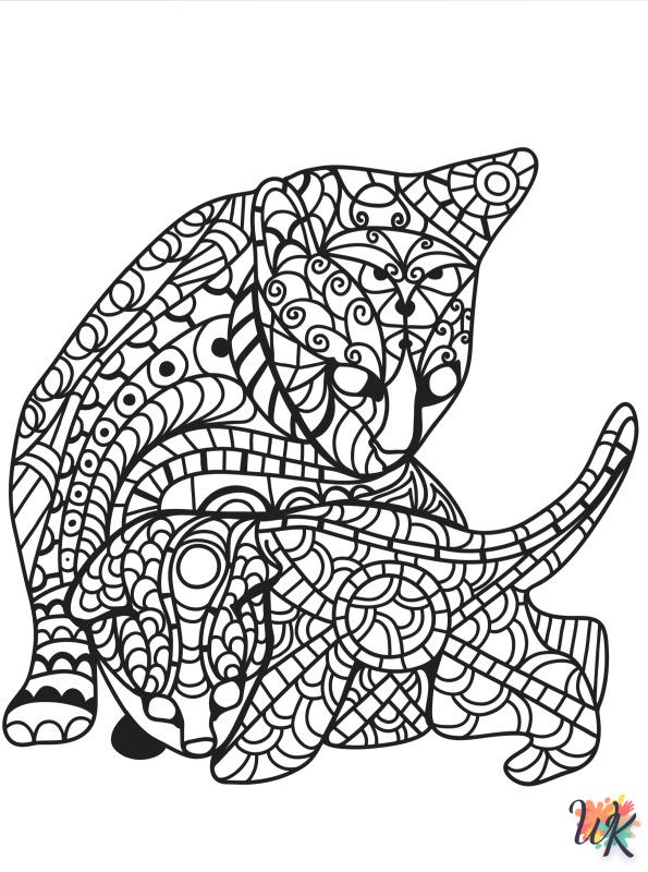 coloring pages for Cats Adults