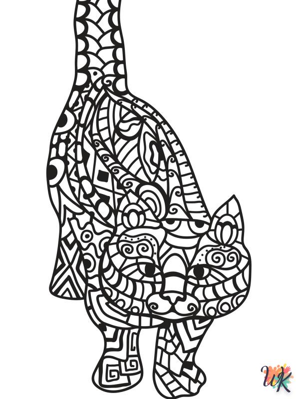 printable Cats Adults coloring pages for adults