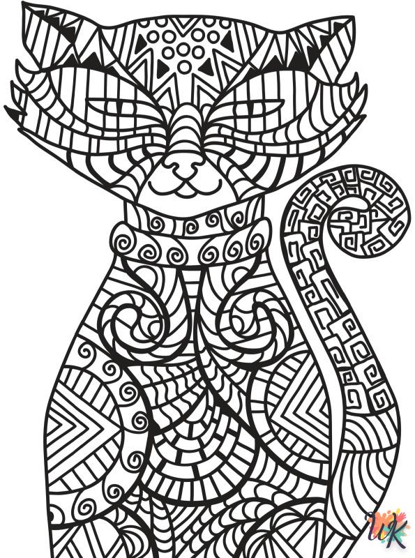 hard Cats Adults coloring pages