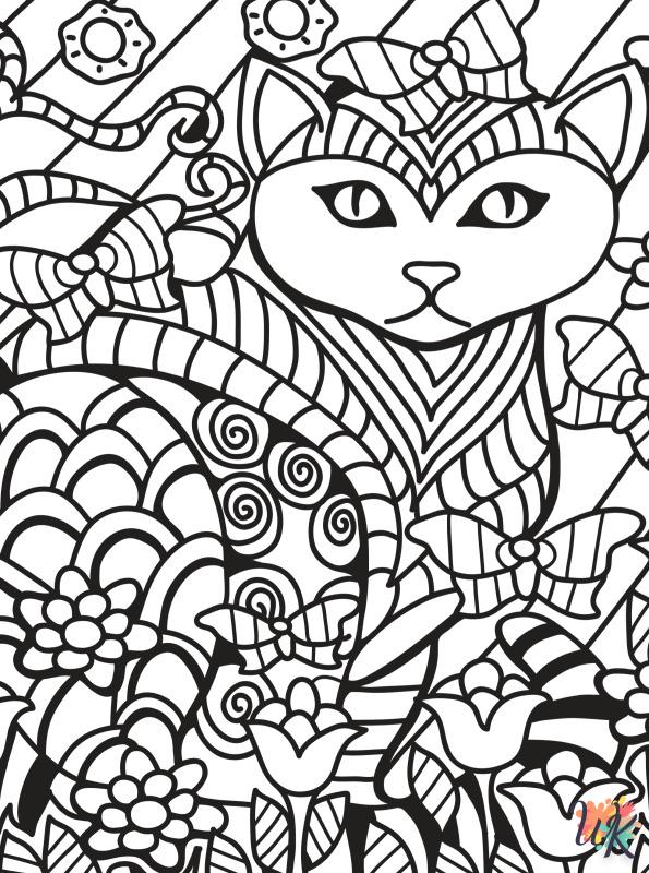 grinch cute Cats Adults coloring pages