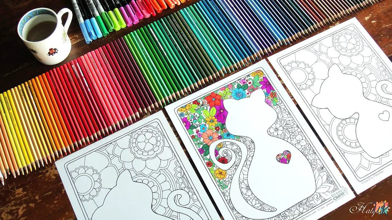 Cats Adults coloring pages 1 Cats Adults coloring pages