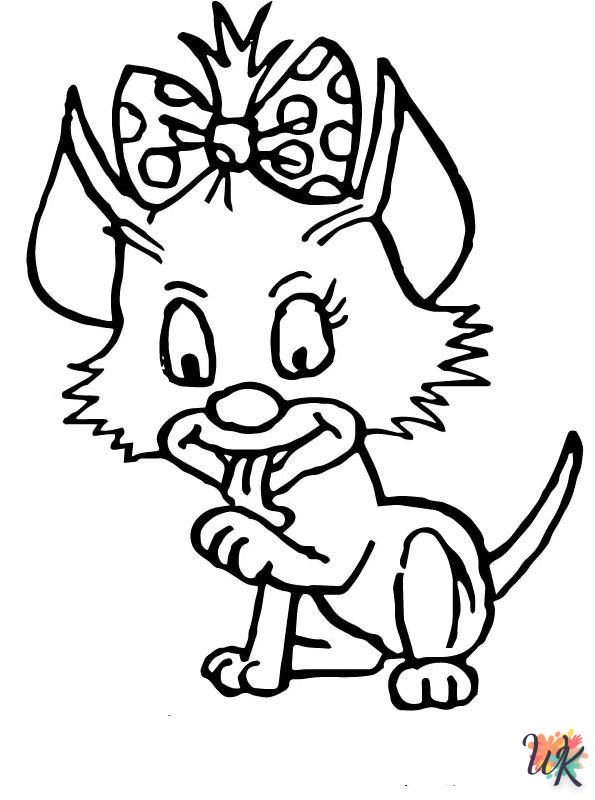 easy Cats and Dogs coloring pages