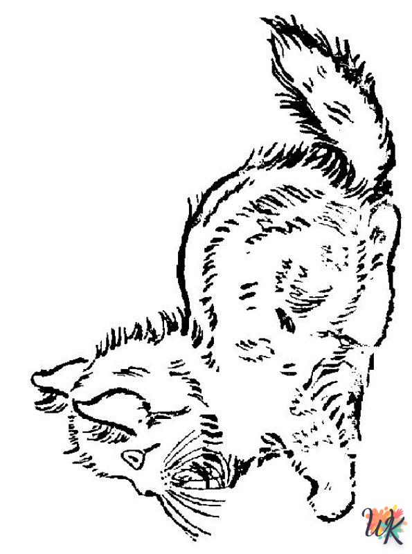 free full size printable Cats and Dogs coloring pages for adults pdf