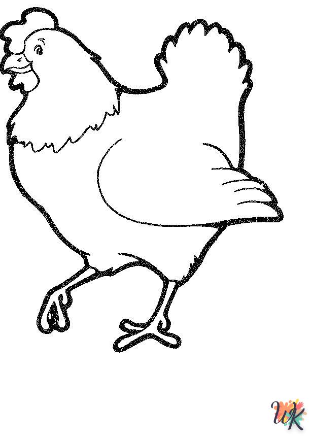 Chicken decorations coloring pages