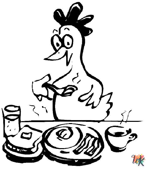 Chicken coloring pages for adults pdf