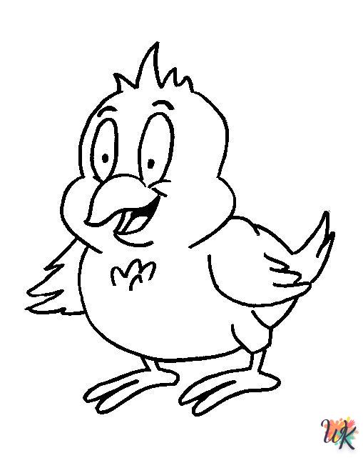 vintage Chicken coloring pages