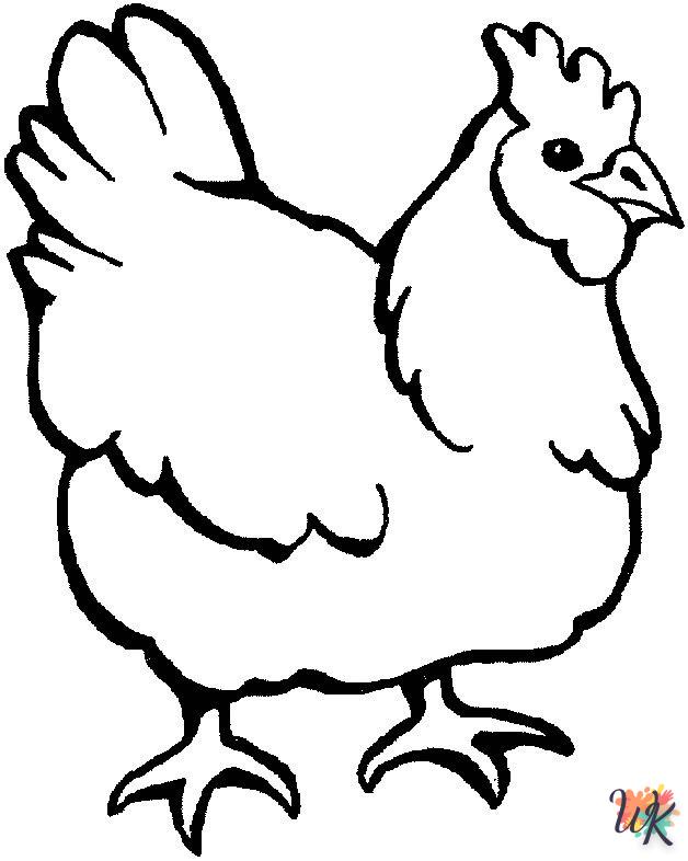 Chicken coloring pages printable