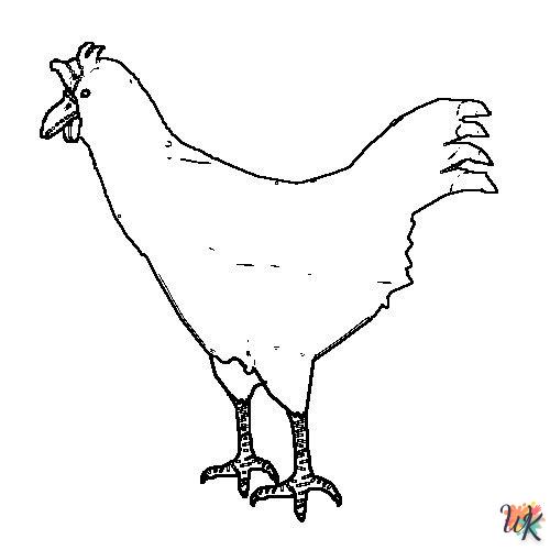 Chicken adult coloring pages
