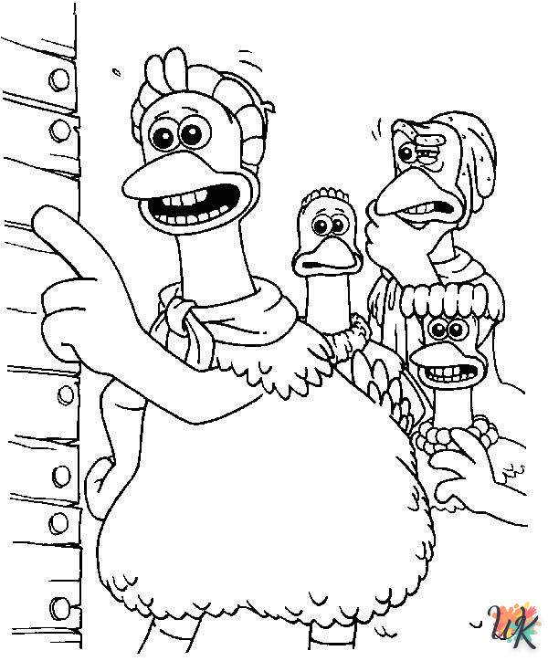 free Chicken Run coloring pages printable
