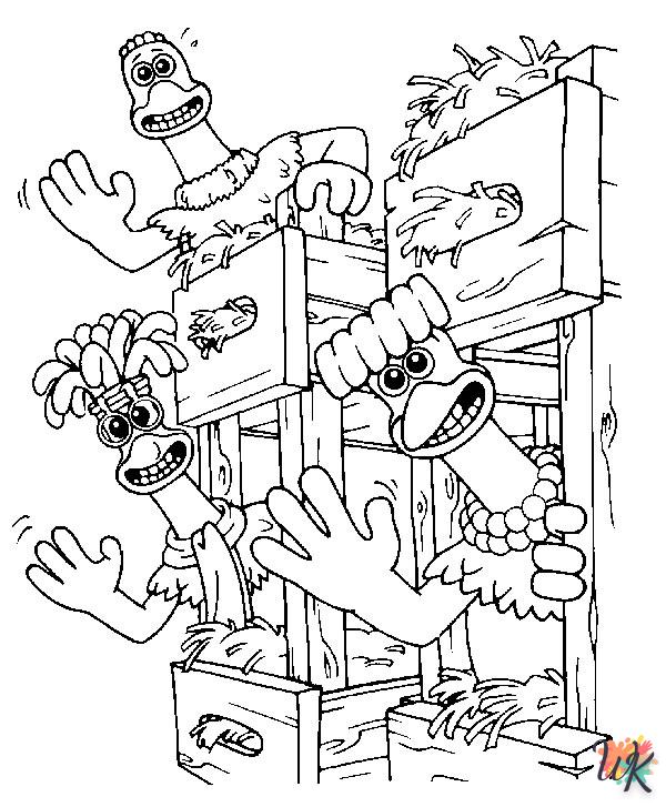 free Chicken Run coloring pages pdf