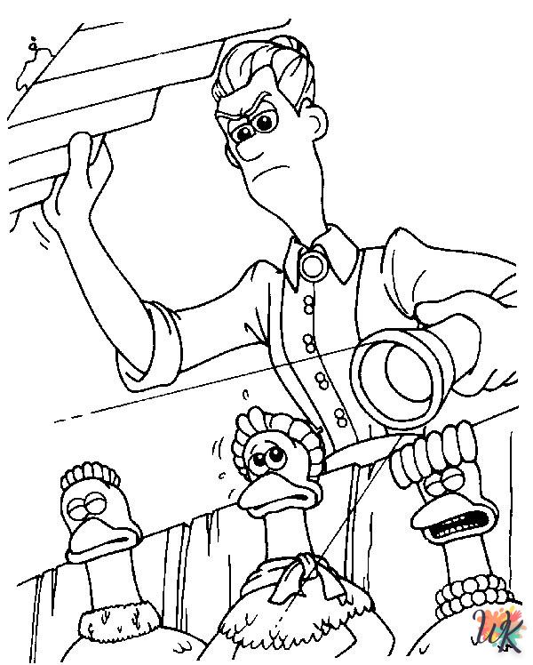 coloring pages for Chicken Run