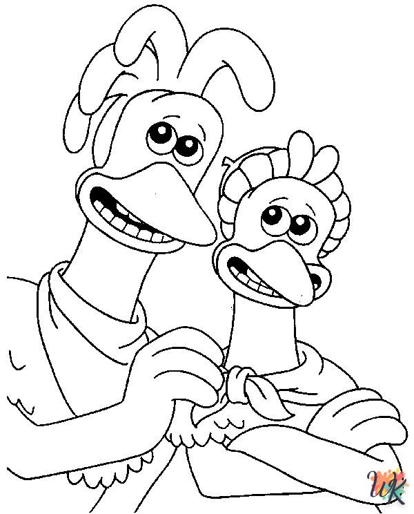 free printable Chicken Run coloring pages