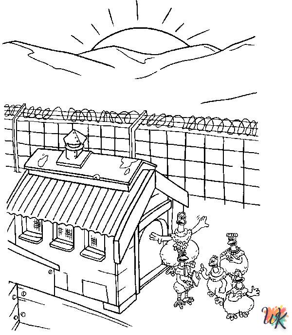 adult Chicken Run coloring pages