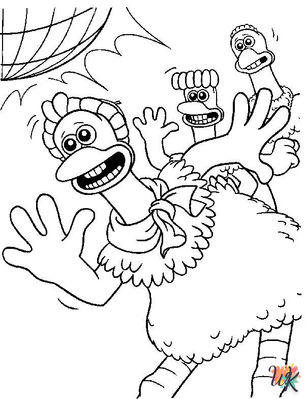 Chicken Run coloring pages for adults pdf