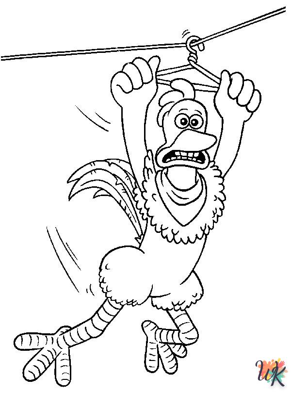 merry Chicken Run coloring pages