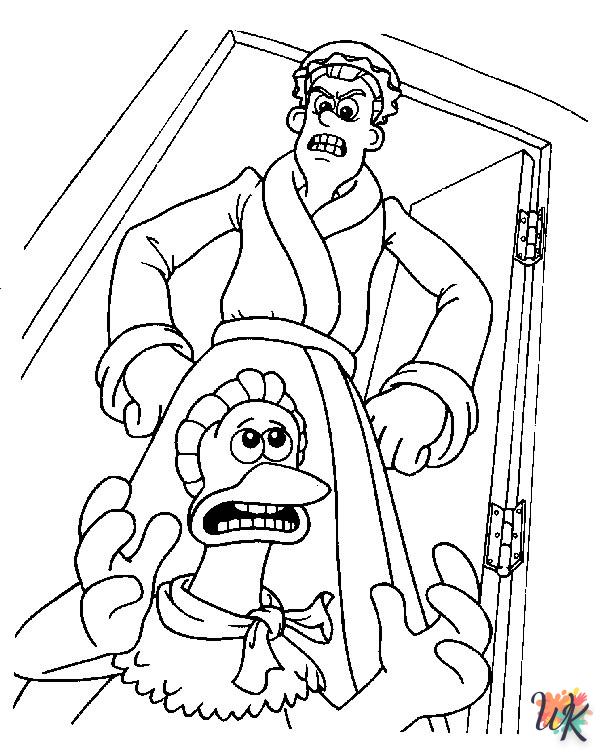 Chicken Run coloring book pages