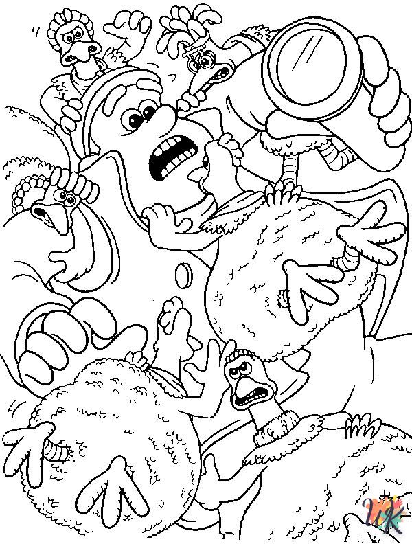 Chicken Run decorations coloring pages