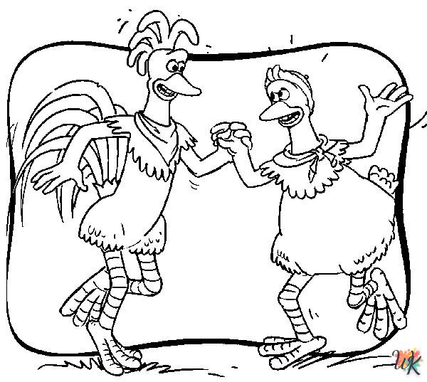free Chicken Run tree coloring pages